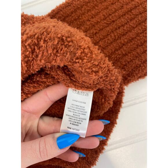 Willow and Wind Brown Ribbed Knit V-Neck Boxy Relaxed Button Cardigan Size XS - Picture 7 of 7